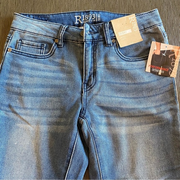 NWT R1893 Roebuck & Co Low Rise Skinny Comfort Stretch Medium Wash Jeans Size 6 - Picture 10 of 16